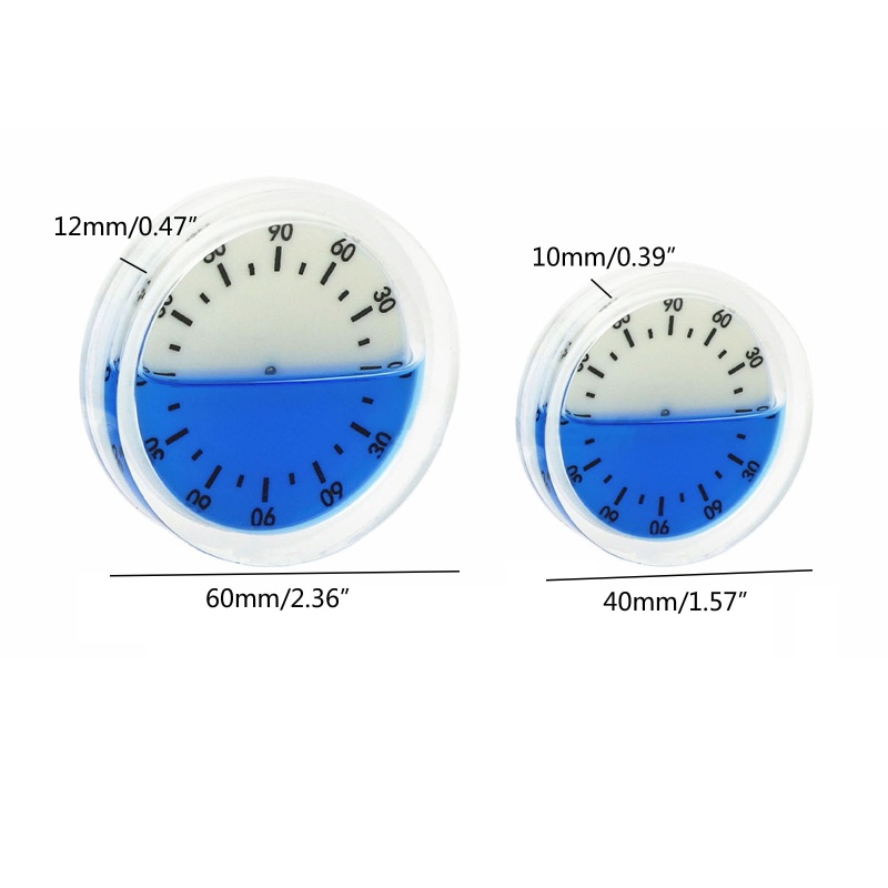 Đồng Hồ Đo Tròn Hai Mặt Tự Dính Tiện Lợi 15 ° Thước Đo Góc Độ Chính Xác Cao Chuyên Dụng