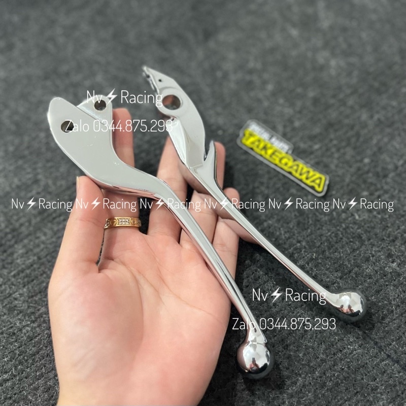 Tay thắng xi inox sáng bóng Mio/Nouvo/Raider/Winner/ Vision/Vario/Furure/ Exciter/Dream/Wave đùm hàng Takegawa ( cặp )