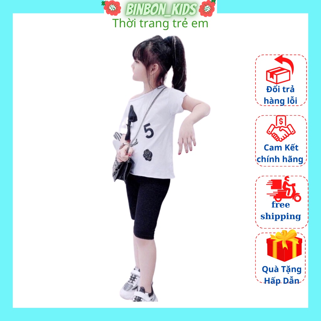 Quần Legging Đùi Cho Bé Gái Form Cực Xinh, quần leggin bé gái từ 10kg đến 28kg Binbon kids