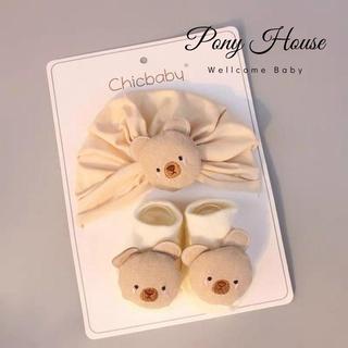 Sét mũ Tuban kèm giày vớ hình thú cho bé sơ sinh -1 tuổi