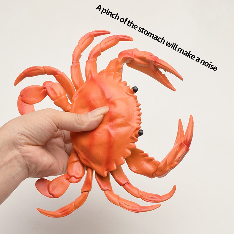 Đồ Chơi Mô Hình Cua Biển Bằng Cao Su Mềm Cho Bé