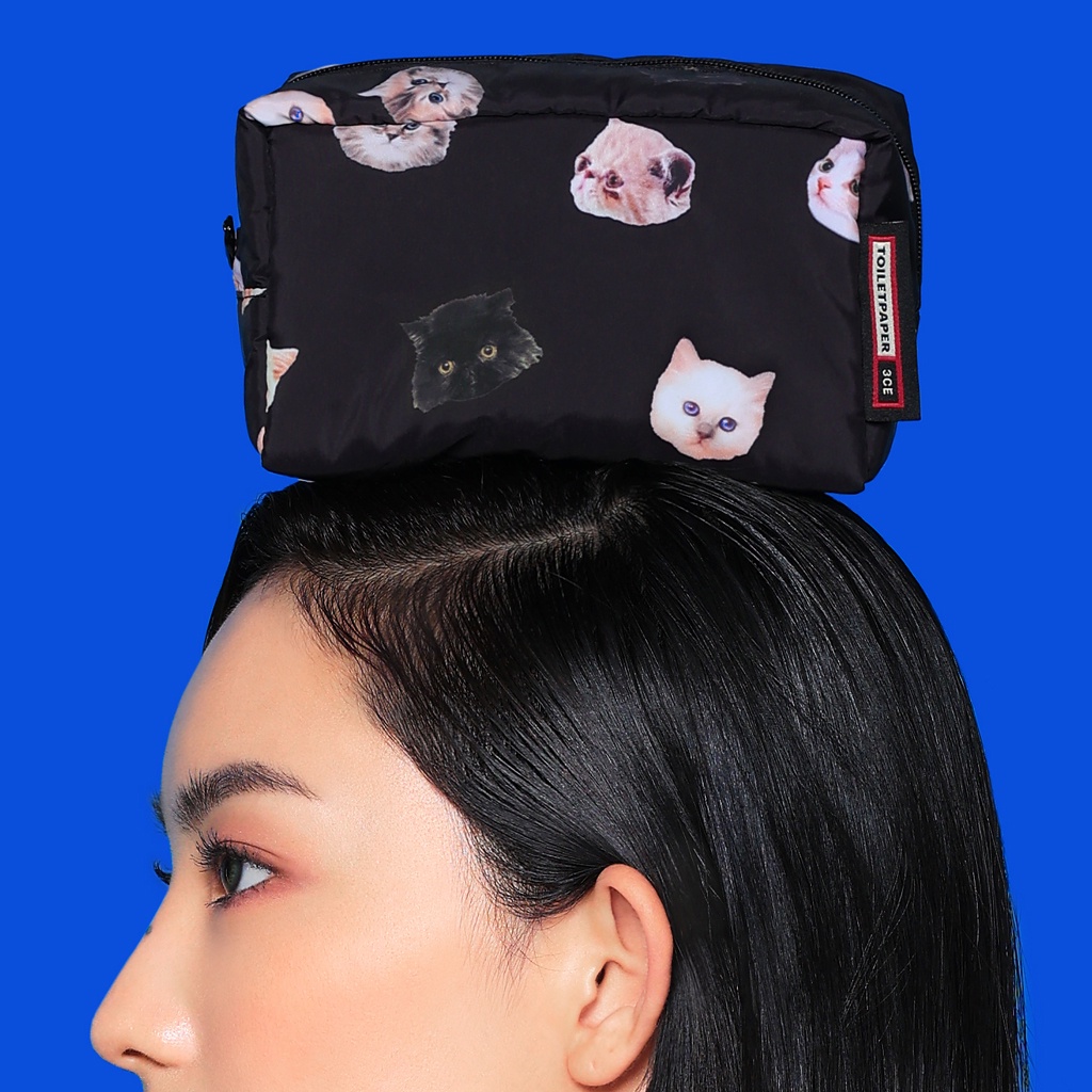 Túi phao đựng Mỹ phẩm 3CE Padded Cube Pouch (TOILETPAPER) | Official Store ACC Make up Cosmetic