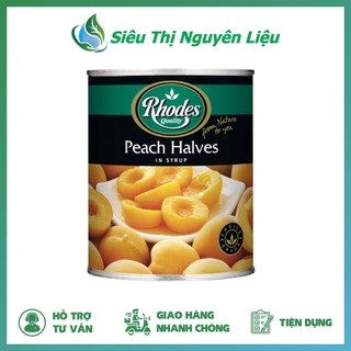 Đào ngâm Rhodes giòn ngon hộp 825gr