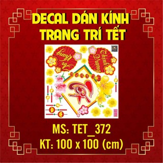 DECAL TRANG TRÍ TẾT 2023 COMBO SỐ 48