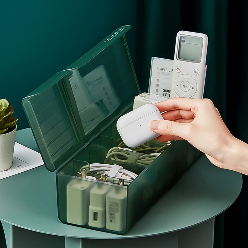Hộp Đựng Dây Cáp Dữ Liệu Để Bàn Chống Bụi Tiện Dụng Ốp