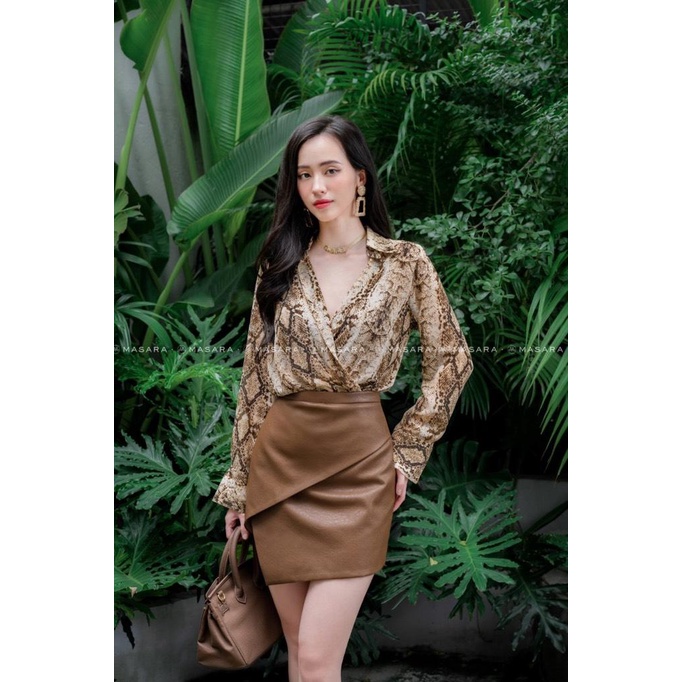 ÁO VOAN LỤA DA RẮN XOẮN EO