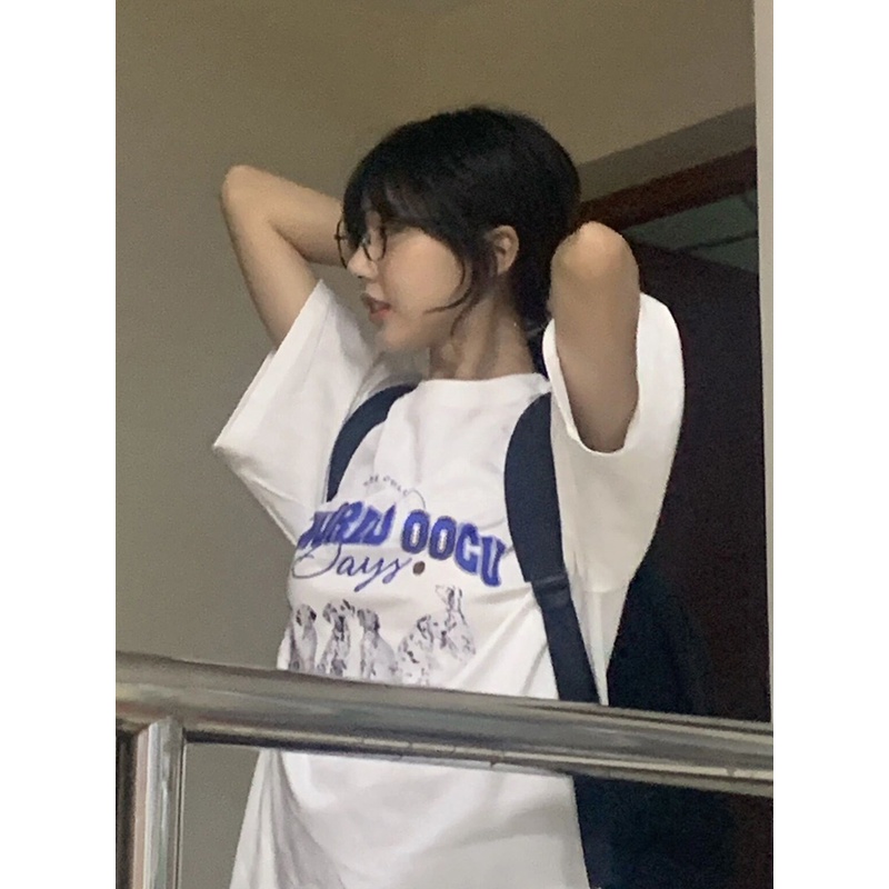 NRVP Áo Thun Unisex Mùa Hè Dáng Suông Tay Cộc Phong Cách Hàn Quốc Cho Nam Nữ