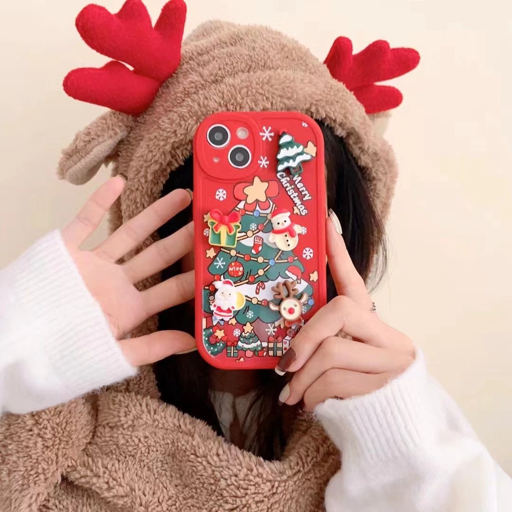 Ốp Điện Thoại In Hình Ông Già Noel 3D Cho IPhone 14 14Pro Max 14Plus 13 Pro Max 12 12 Pro Max 11 11 Pro Max XSMax XR X XS 8 7 Plus