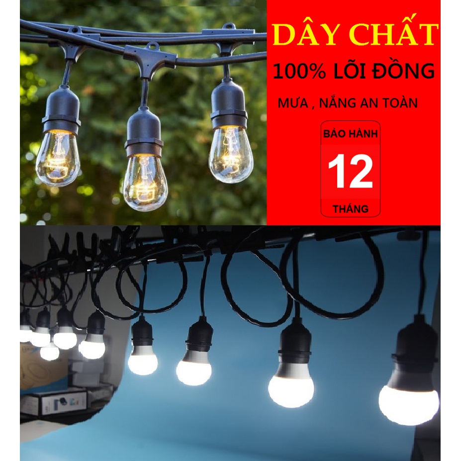 DÂY ĐUI ĐÈN TRANG TRÍ NGOÀI TRỜI DÙNG CHO QUÁN CAFE , TRÀ CHANH ,TRÀ SỮA ..LOẠI 5 MÉT , 10 MÉT , 10 ĐUI .15 ĐUI ,20 ĐUI