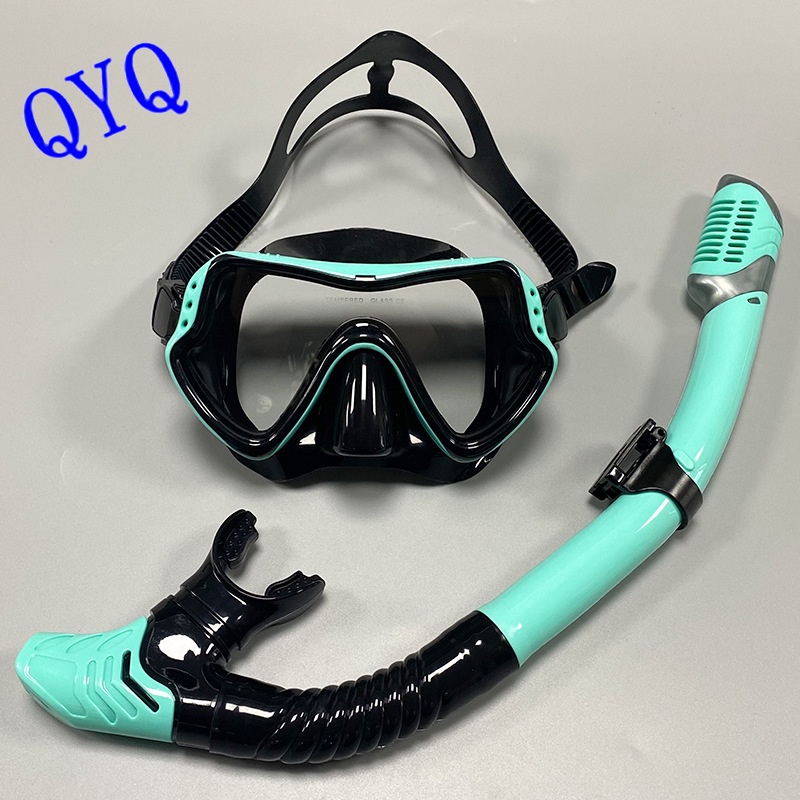 Bộ Kính Bơi + Ống Thở + Mặt Nạ Lặn Gọng Silicone Cỡ Lớn Cho Nam Nữ