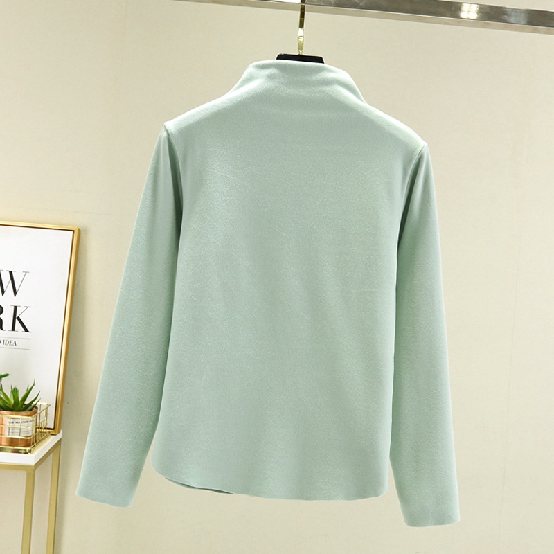 Áo Lót Nhung Hai Mặt Cổ Cao Ôm Dáng Thời Trang Thu Đông Cho Nữ