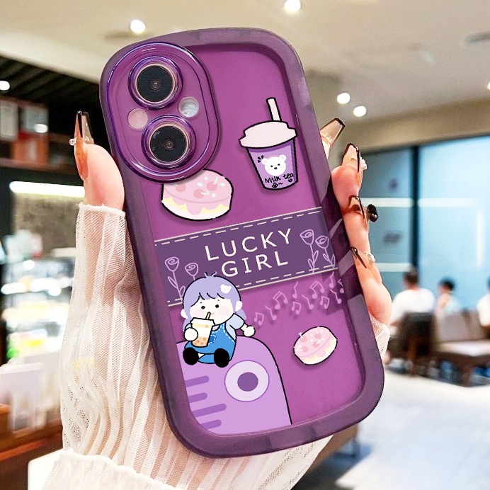 OPPO Reno 8T 4G Reno 8T 5G Reno 8Z 5G Reno 7Z 5G Reno 6Z 5G Reno 8 5G Reno 5Z 5G Reno 7 5G Reno 6 5G Reno 5 Ốp điện thoại silicon hình cô gái mắt to dễ thương