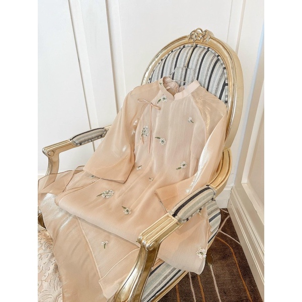 Vải Tơ Sống Thêu Hoa