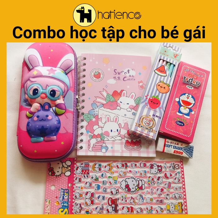 Combo đồ dùng học tập cho bé gái