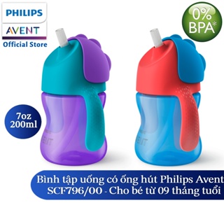 Philips Avent bình tập uống có ống hút 200ml bé từ 9 tháng SCF796/00