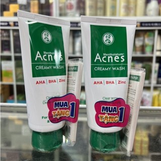Sữa rửa mặt ngăn ngừa mụn sạch khuẩn da mịn màng Acnes Creamy Wash 100g
