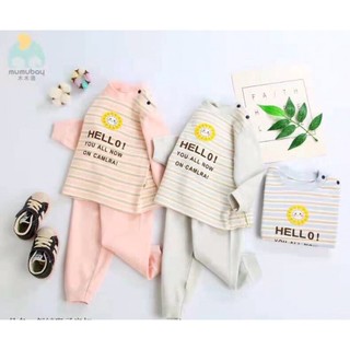 Bộ cotton len tàu cho bé yêu