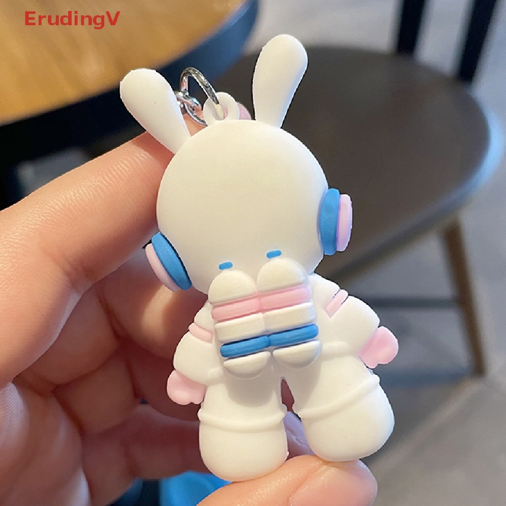 [ErudingV] Móc Khóa Trang Trí Ba Chiều Bằng PVC Hình Búp Bê Thỏ Không Gian Sáng Tạo [Mới]