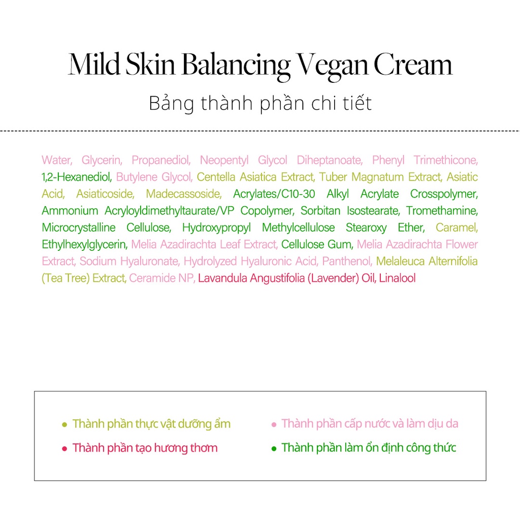 [d'Alba Official] Kem dưỡng thuần chay làm dịu và cân bằng da Mild Skin Balancing Vegan Cream 55ml