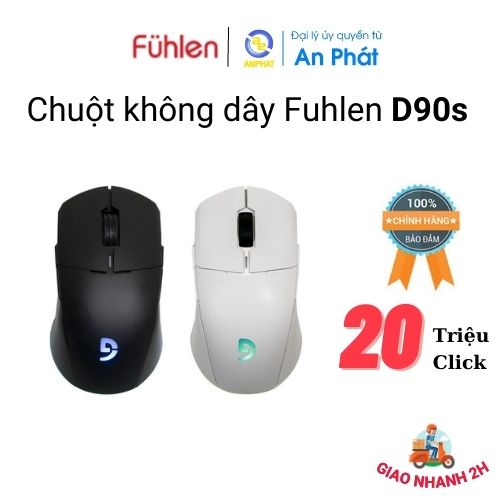 Chuột Gaming Fuhlen D90s Black White - Chính hãng BH 24 tháng