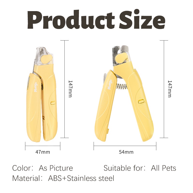 HamshMoc Kềm Cắt Móng Vuốt Thú Cưng An Toàn Có Đèn LED