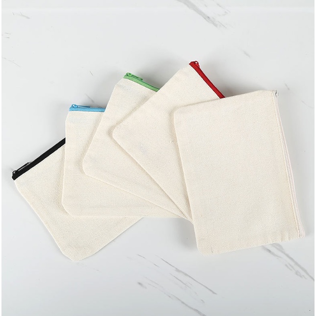 Vải túi bút chì có khóa kéo nhiều màu phù hợp cho học sinh lưu trữ đồ cá nhân Trương Gia Túi Vải - Túi Canvas