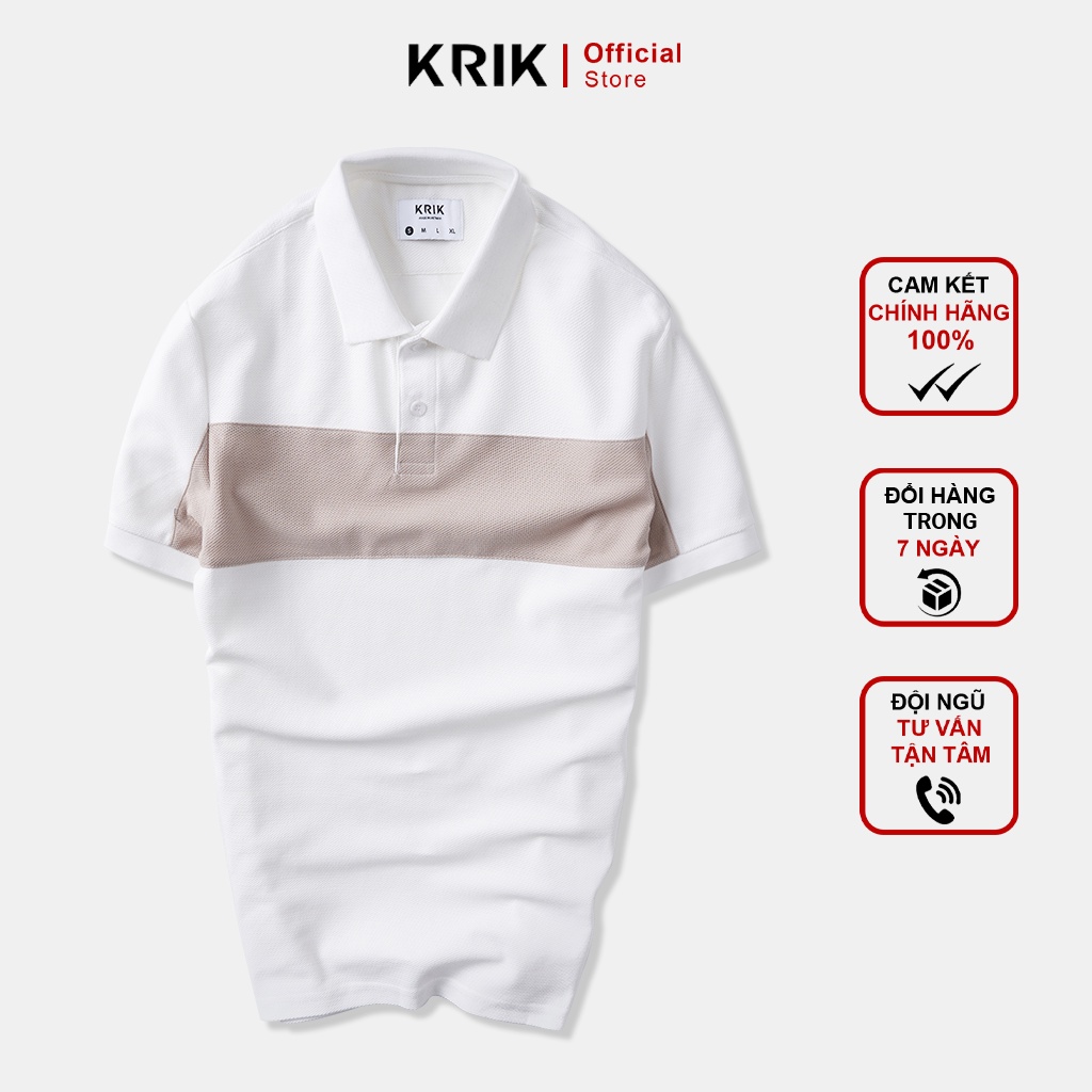 Áo Polo Nam KRIK Form Slimfit , Chất Vải Thun Cotton Thấm Hút Cực Tốt PL0006
