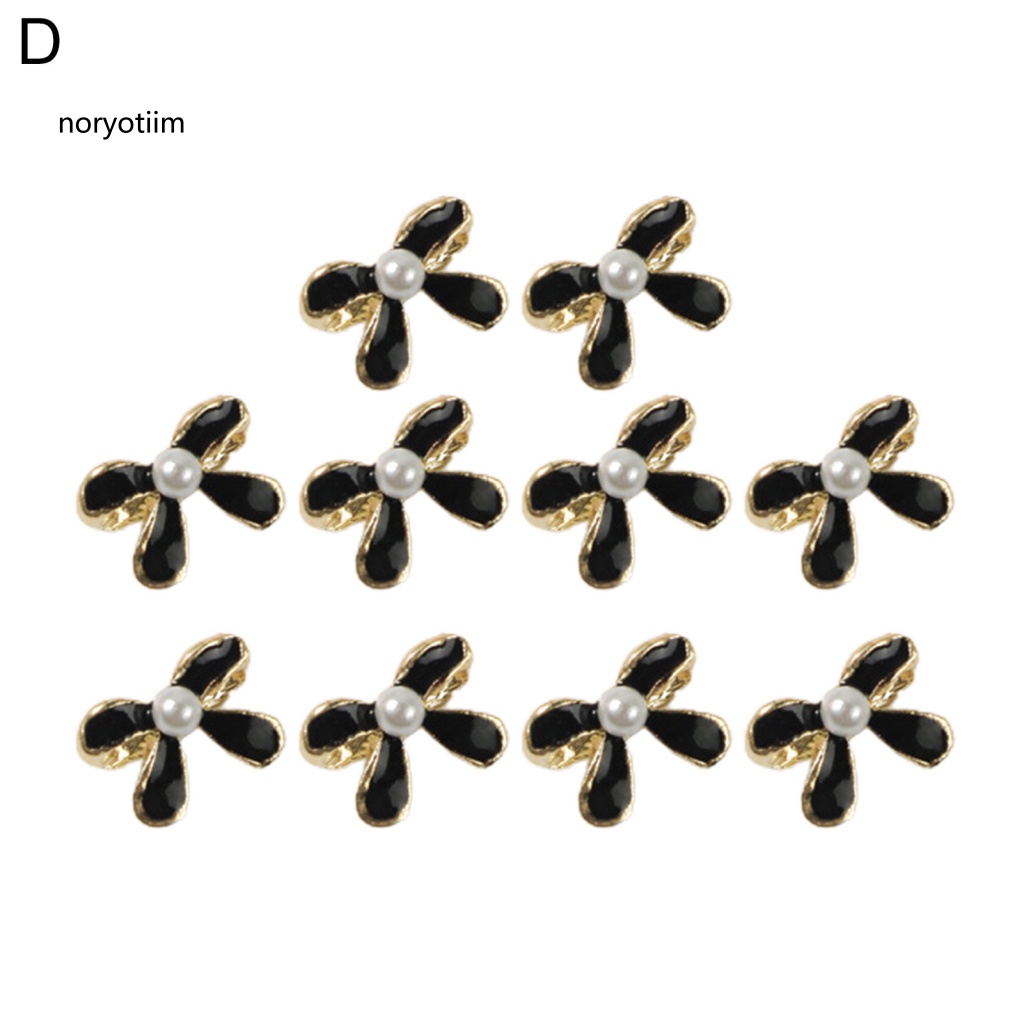 Nor| Set 10 Phụ Kiện Trang Trí Móng Tay Hình Nơ Xinh Xắn