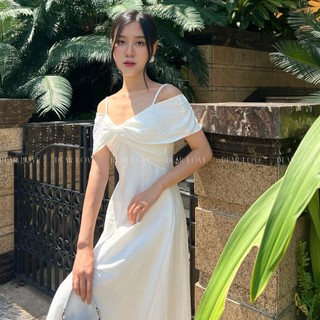 Đầm Hai Dây Dear Love Đi Tiệc Sang Trọng Phối Nơ Ngực | Helly Dress