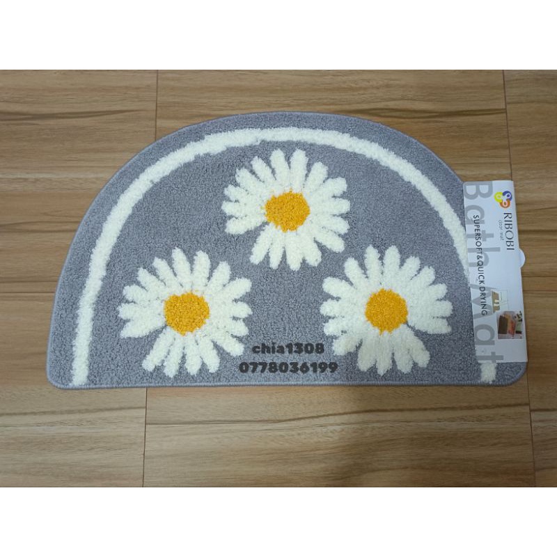 THẢM CHÙI CHÂN SỢI LEN CAO CẤP HÌNH HOA MẶT TRỜI CHỐNG TRƠN TRƯỢT TỐT ( SỈ IB)