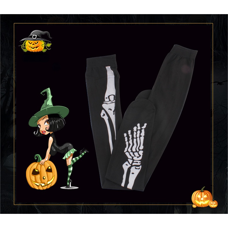 Halloween Knee Socks Girls New Skeleton Nurse Bleeding Stockings Fashion Personality Role Costume Accessories Women Socks