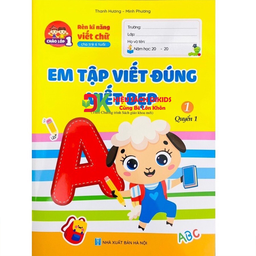 Sách - Bộ rèn kỹ năng viết chữ Em tập viết đúng viết đẹp 3 cuốn