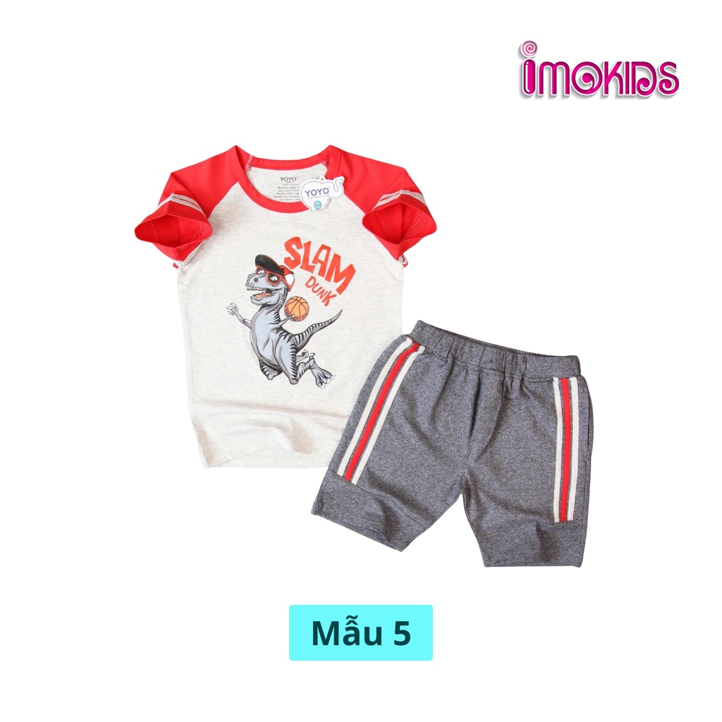 Bộ bé trai YoYo 10-25kg đồ bộ bé trai chất thun cotton 4 chiều cao cấp thấm hút mồ hôi quần áo bé trai hình hoạt hình 04