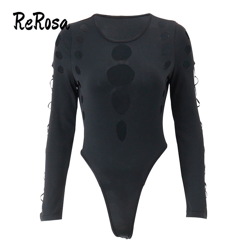 Bodysuit Tay Dài Cổ Thuyền ReRosa