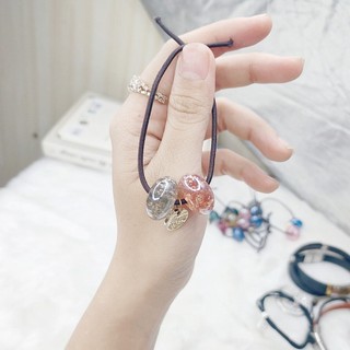 Dây cột tóc đinh charm phong cách Hàn Quốc