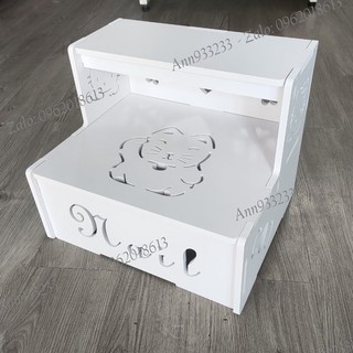 Kệ để chân , kệ mèo thần tài để máy hơ làm chân - ann933233