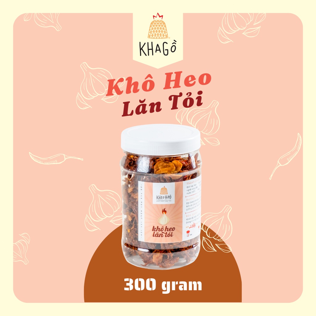 KHÔ HEO 300gr | KHA GỒ | Khô Heo Lăn Tỏi, Ăn Vặt Văn Phòng, Du Lịch, Tết, Sài Gòn Ngon