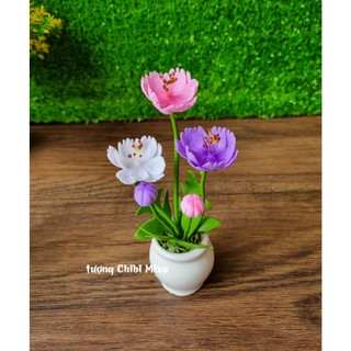 Hoa đất sét trang trí nhà cửa