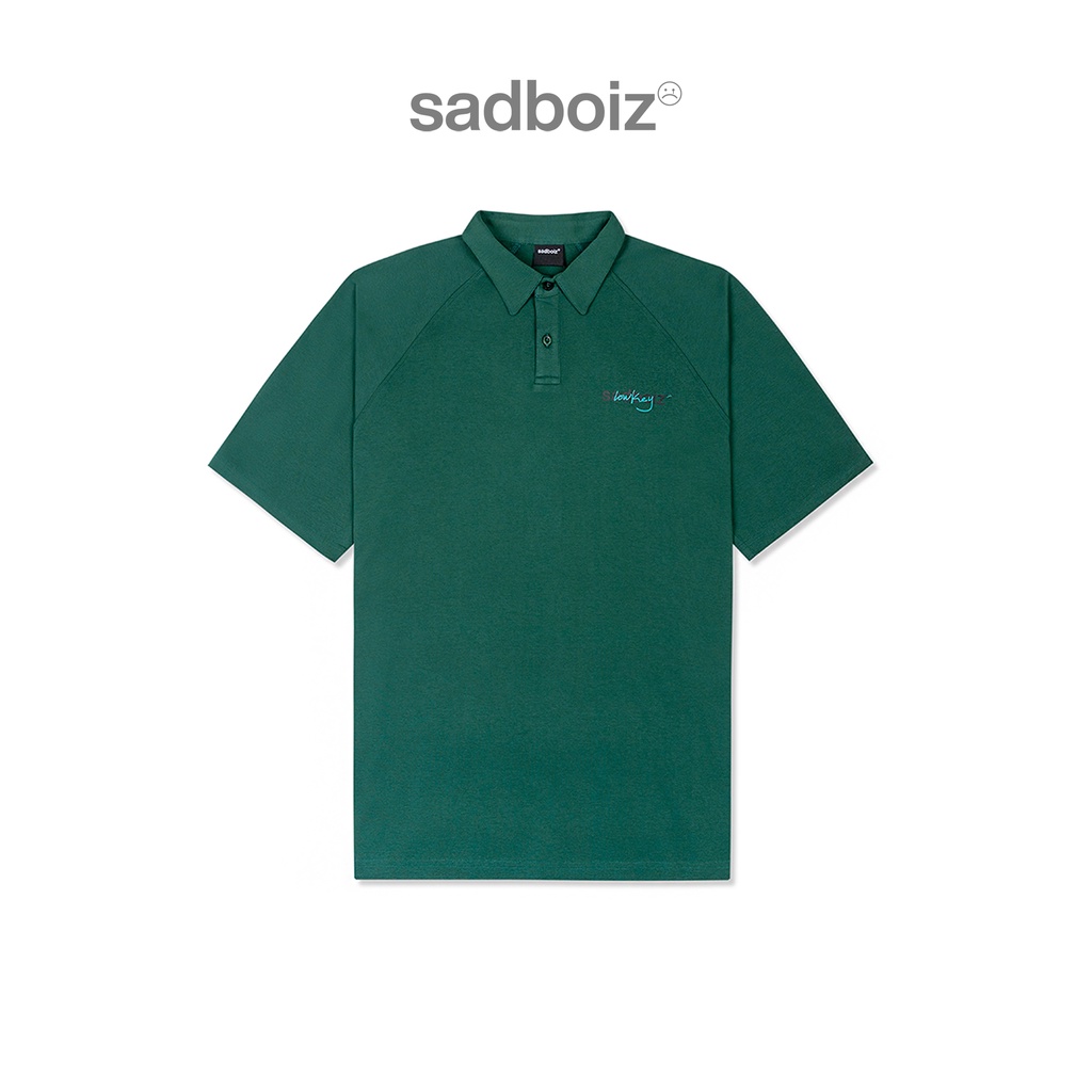 Áo polo SADBOIZ Lowkey Mallard Green