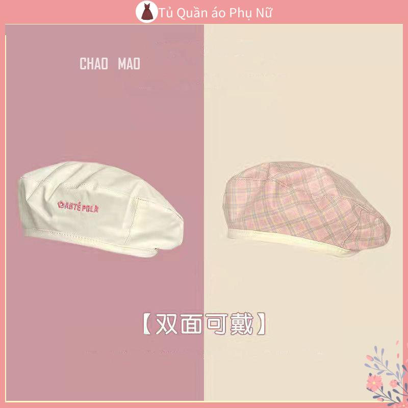 Mu Len Pha C Ch Th i Trang Mũ Beret Hai Mặt Nhỏ Phong Cách Họa Sĩ Nhật Bản Tươi Mới Mùa Xuân Hè Dễ Phối Đồ Cho Nữ
