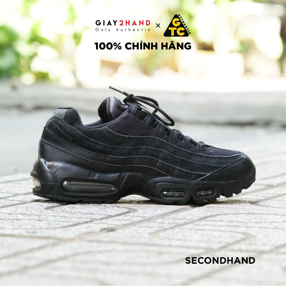 Giày Thể Thao NIKE AIRMAX 95 ESSENTIAL TRIPLE BLACK AT9865-001 GIÀY CŨ CHÍNH HÃNG