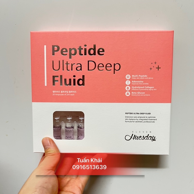 Tinh chất Collagen Eleven Huesday Peptide Ultra Deep Fluid, Dưỡng Trắng, Trẻ Hóa Làn Da - 20 ống