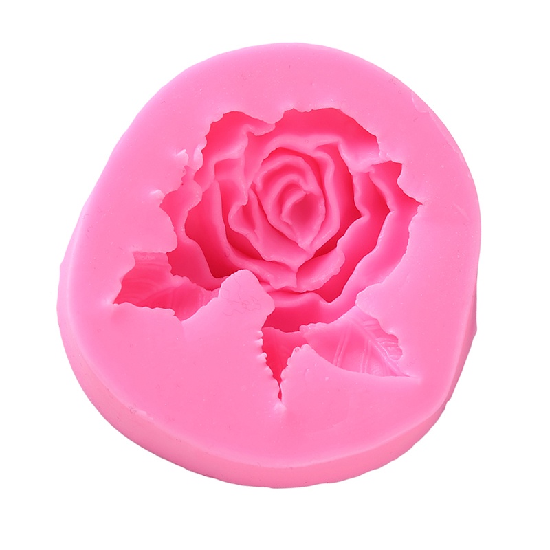Khuôn Làm Bánh Chất Liệu Silicone Hình Hoa Hồng 3D Cỡ Lớn