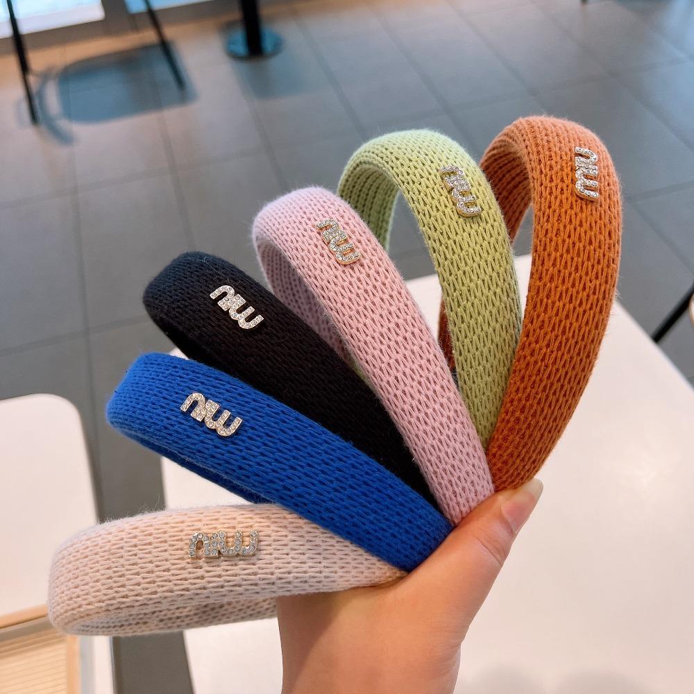 Cài Tóc Đan Len Màu Trơn Thời Trang Mùa Đông Xinh Xắn Cho Nữ 2life