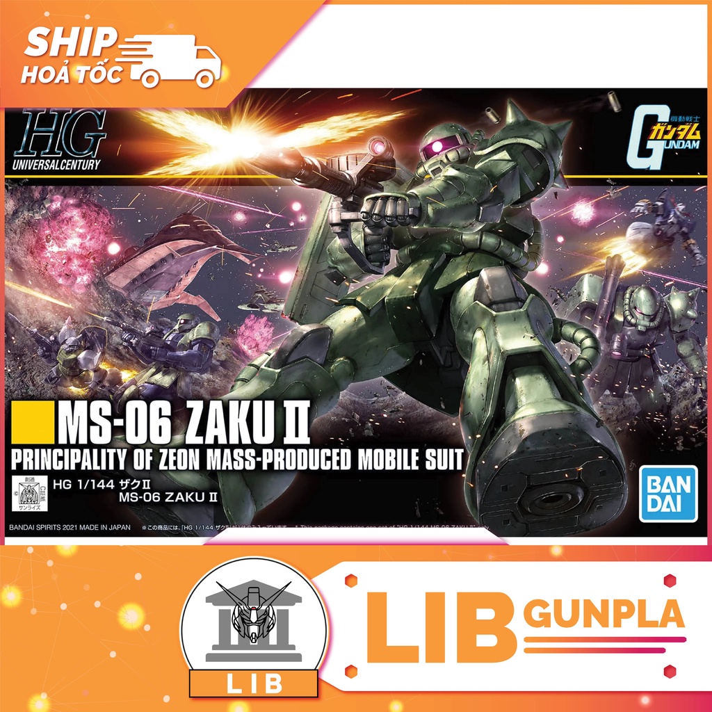 Mô hình lắp ráp Gundam HG UC 1/144 MS-06 Zaku II / Zaku 2 - Revive