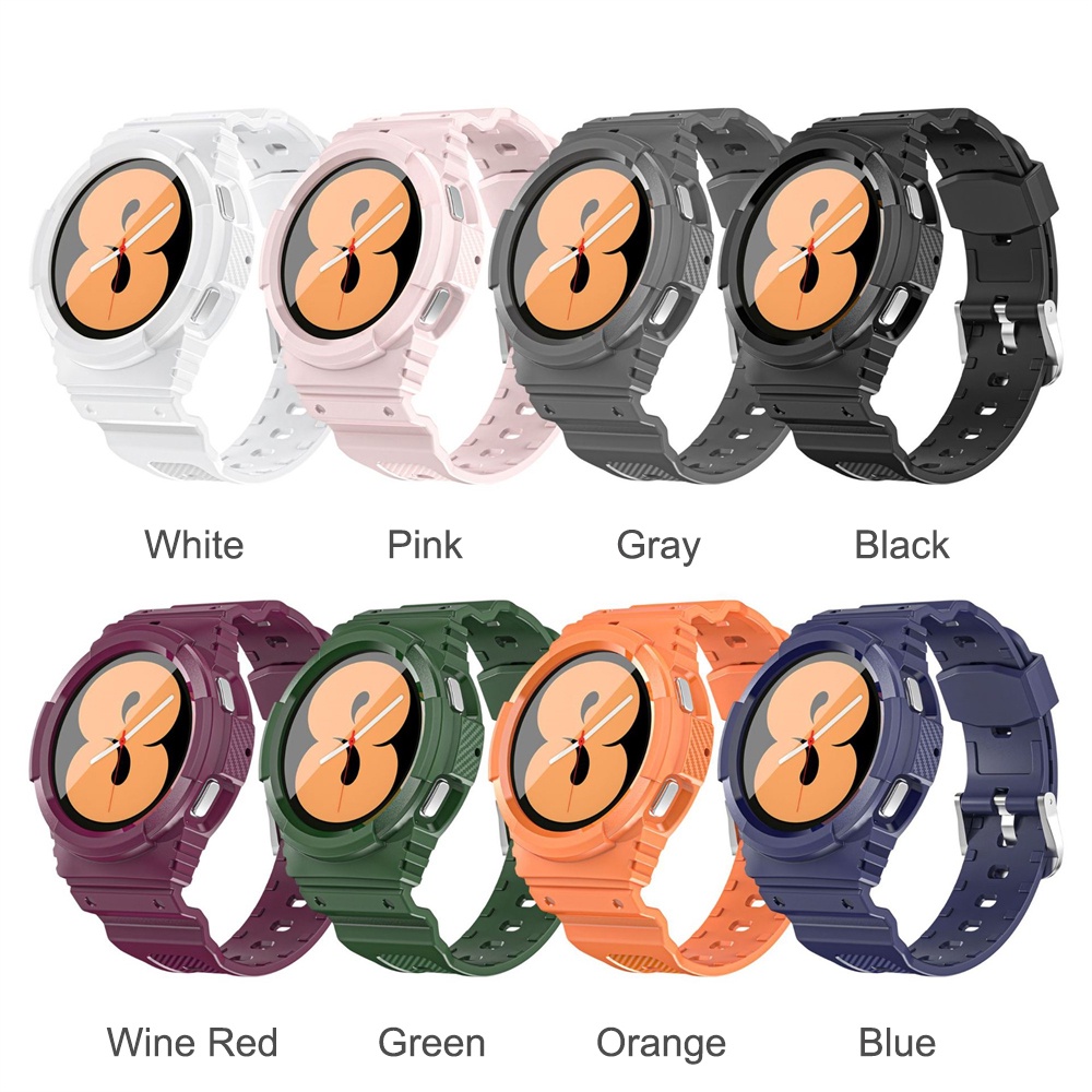 Ốp Lưng TPU Có Dây Đeo Cổ Tay Cho Samsung Galaxy Watch 4 5 40 44mm 42mm 46mm
