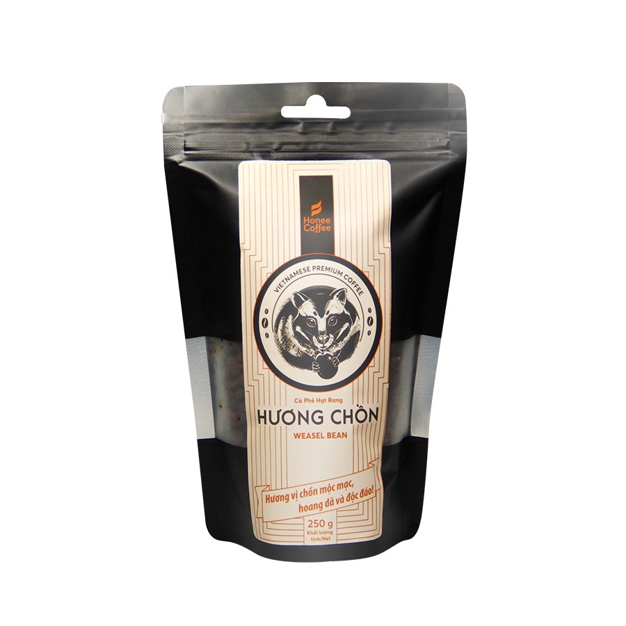 Cà phê hạt rang Hương Chồn cao cấp (túi Đen) 250g