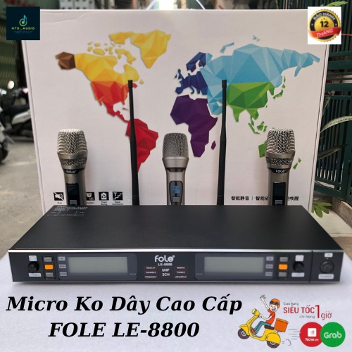 Micro Cao Cấp FOLE LE-8800 không dây để biểu diễn, kaoraoke gia đình, ca hát, thuyết trình, cuộc họp nhỏ...Bảo hành 12T