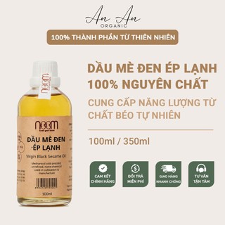 Dầu mè đen ép lạnh 350ml & 100ml - tặng vòi nhấn chai 350ml -tuệ an organic