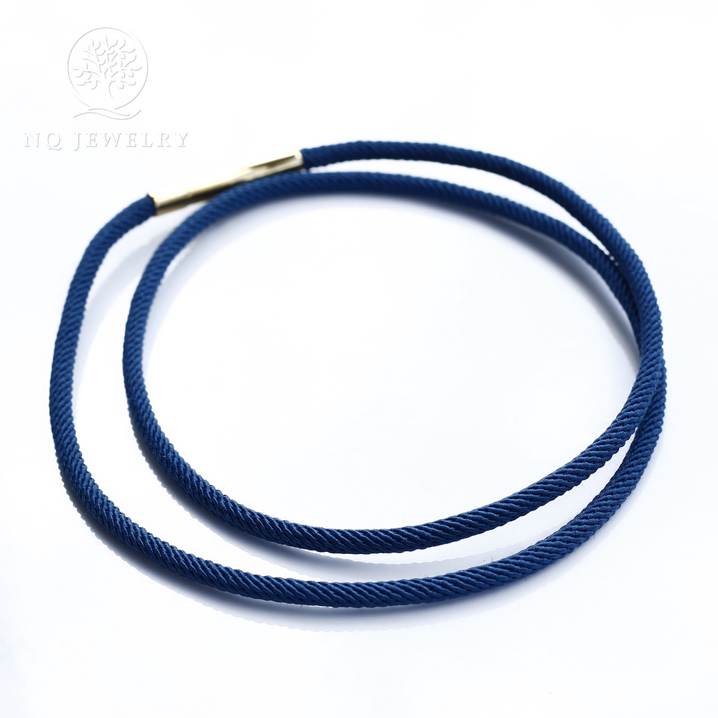 Dây chuyền, vòng cổ dây vải 3mm dù cao cấp khóa thép không gỉ màu vàng - NQ Jewelry